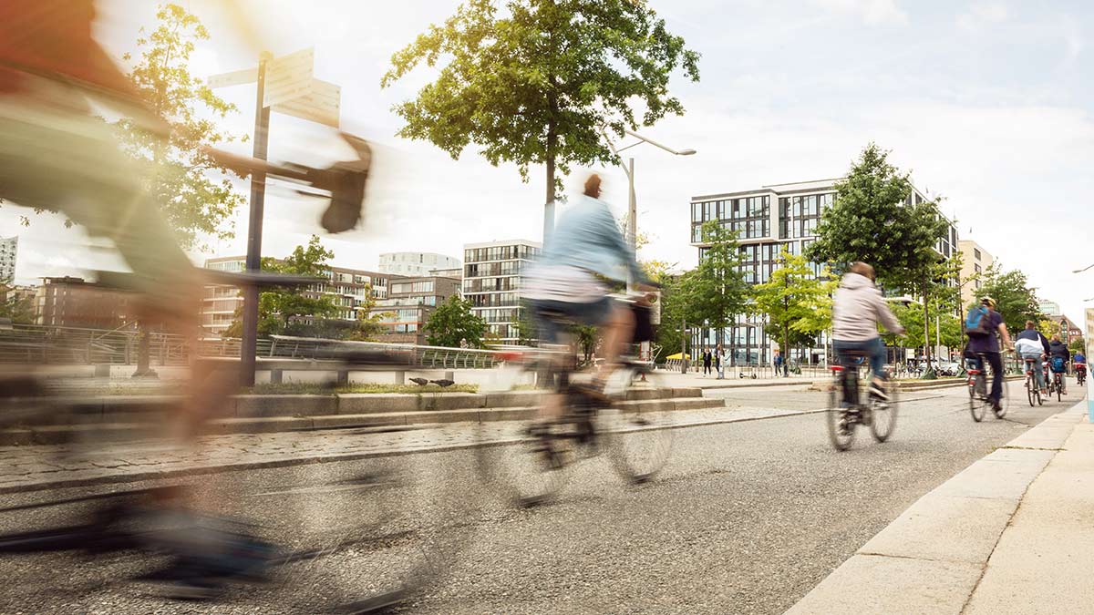 Die 15-Minuten-Stadt soll fahrradfreundlich sein und der Autoverkehr reduziert werden, ©photoschmidt - stock.adobe.com