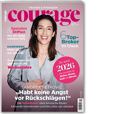 Courage 01/26 Andrea Petkovic auf dem Courage-Cover