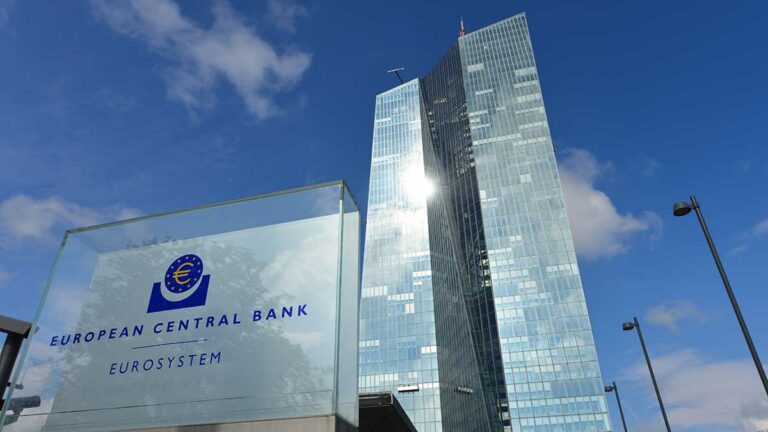 Die Europäische Zentralbank (EZB) in Frankfurt