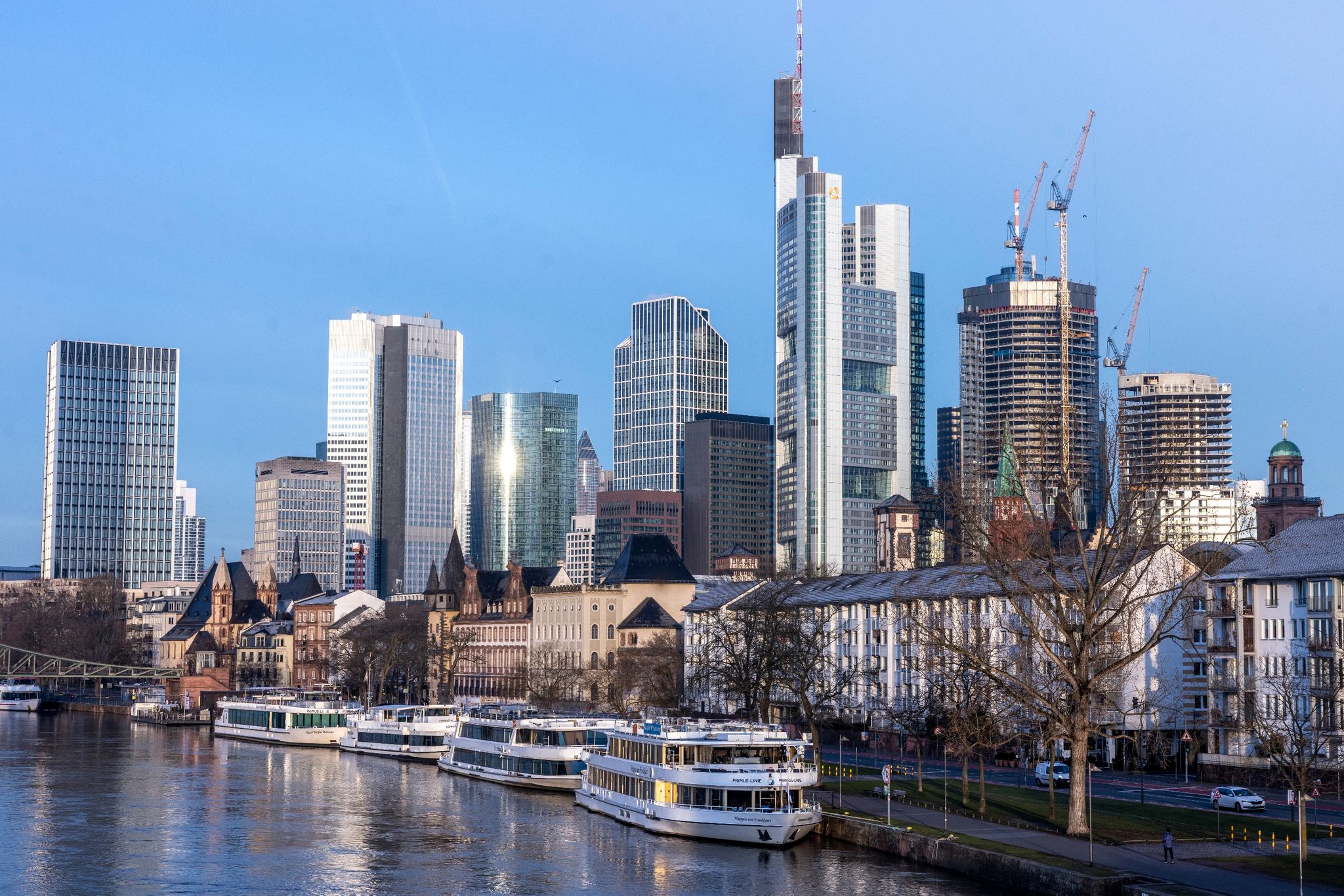 Blick auf die Frankfurter Skyline.