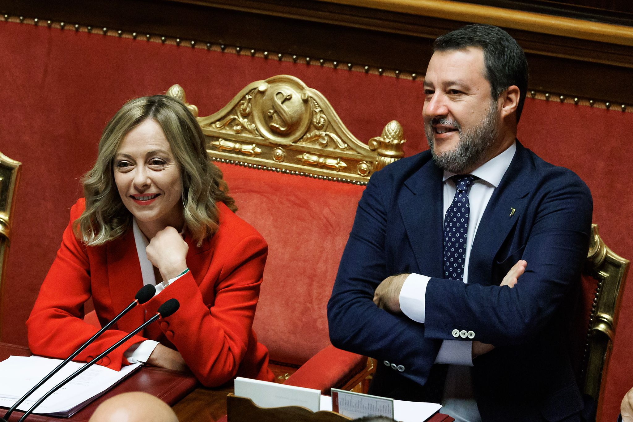 Italiens Ministerpräsidentin Giorgia Meloni und ihr Vize Matteo Salvini wollen das neue Gesetz durchsetzen. (Foto: Archiv)