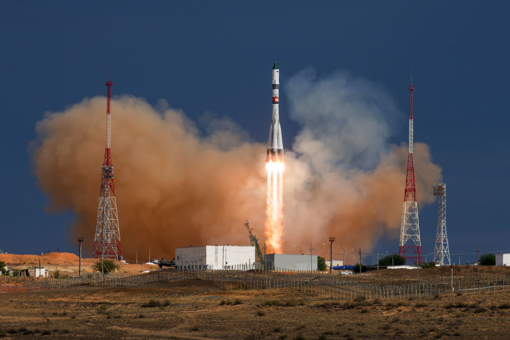 Vom russischen Weltraumbahnhof in Baikonur (Kasachstan) fliegen immer wieder Kosmonauten und Astronauten gemeinsam zur ISS. (Archivbild)