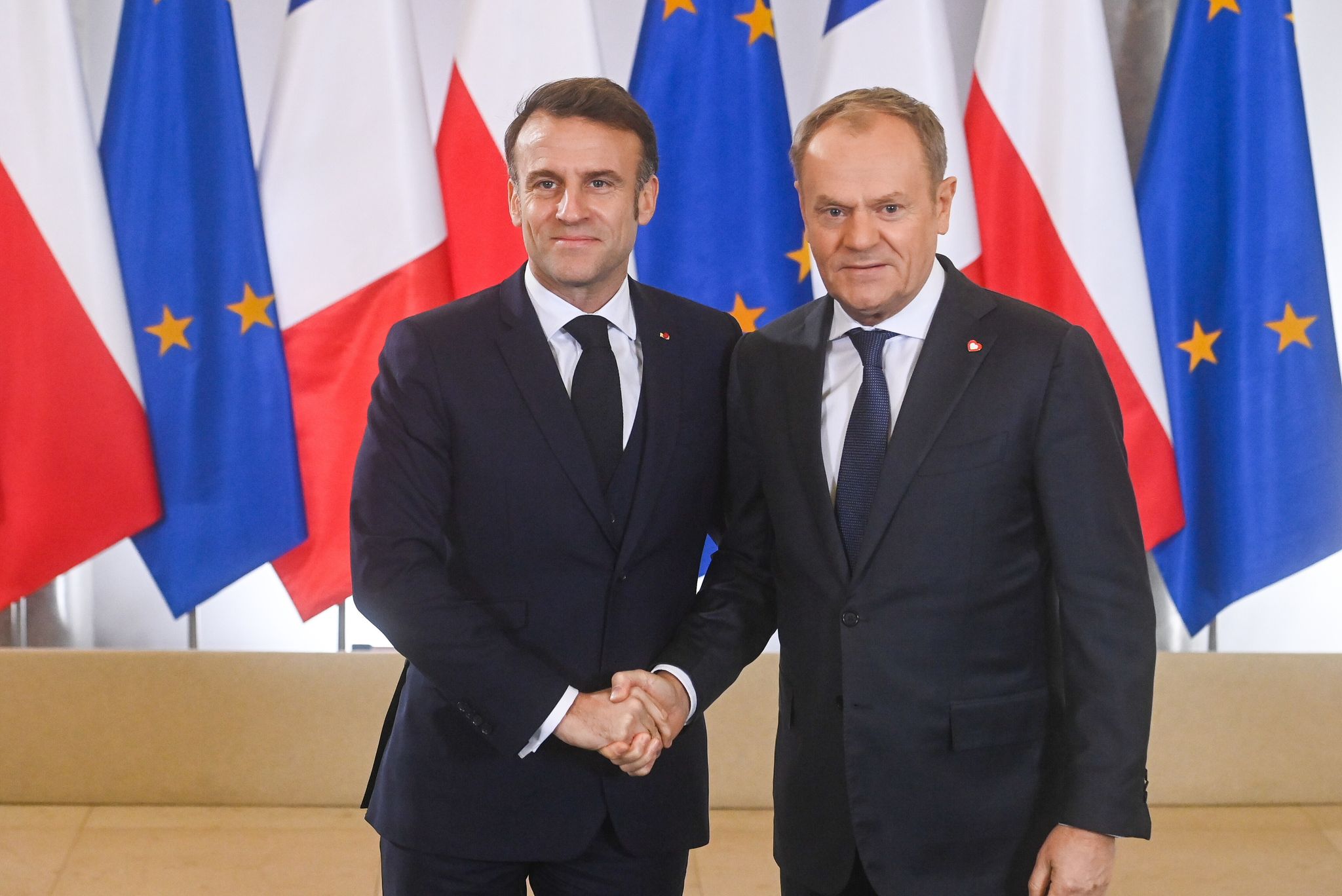 Macron und Tusk beraten über Ukraine.