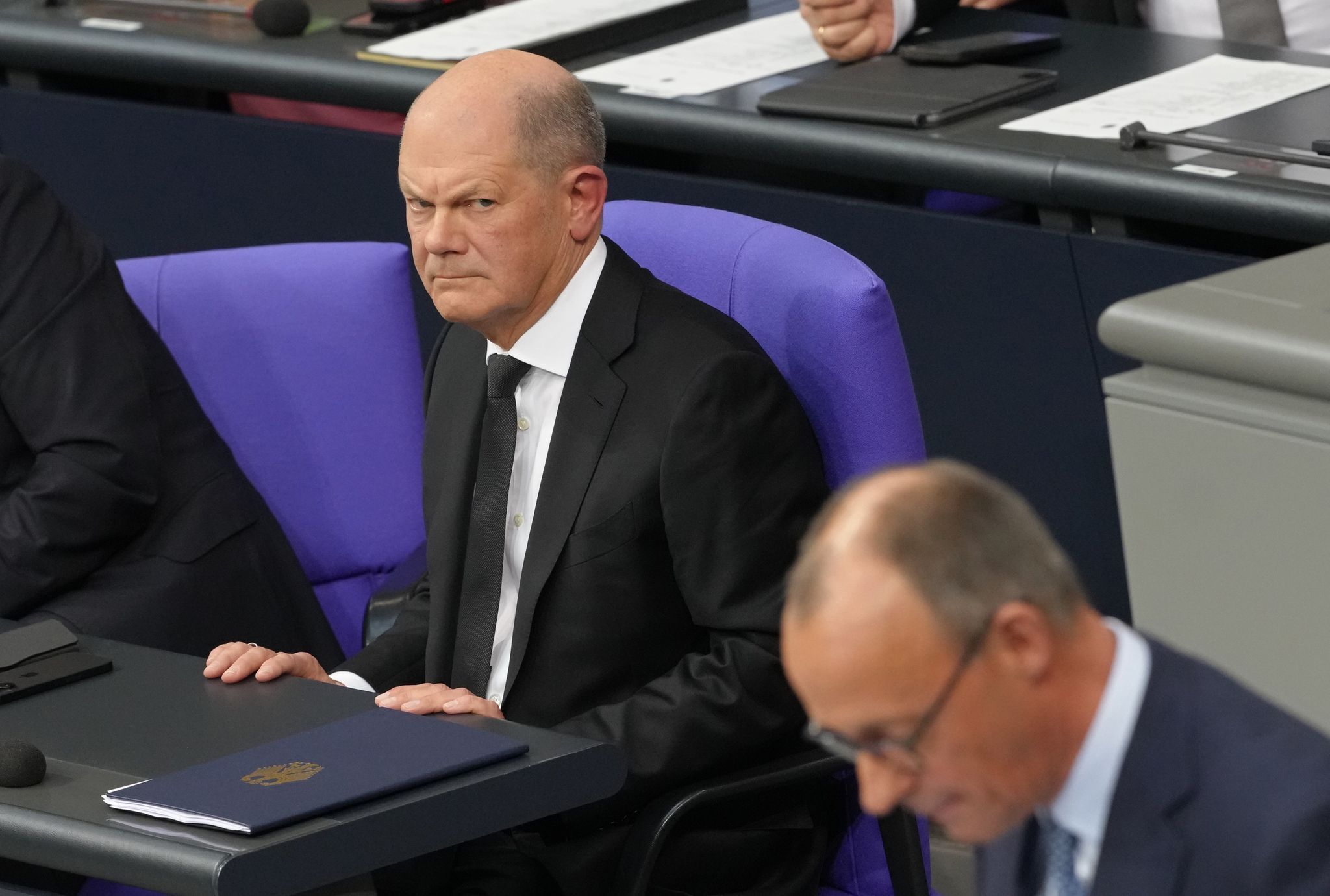 «Er hat sich verzockt, aber viel schlimmer ist, dass er gezockt hat», sagte der SPD-Kanzler, Olaf Scholz, über das Vorgehen von Unionskanzlerkandidat Friedrich Merz (CDU). (Archivbild)