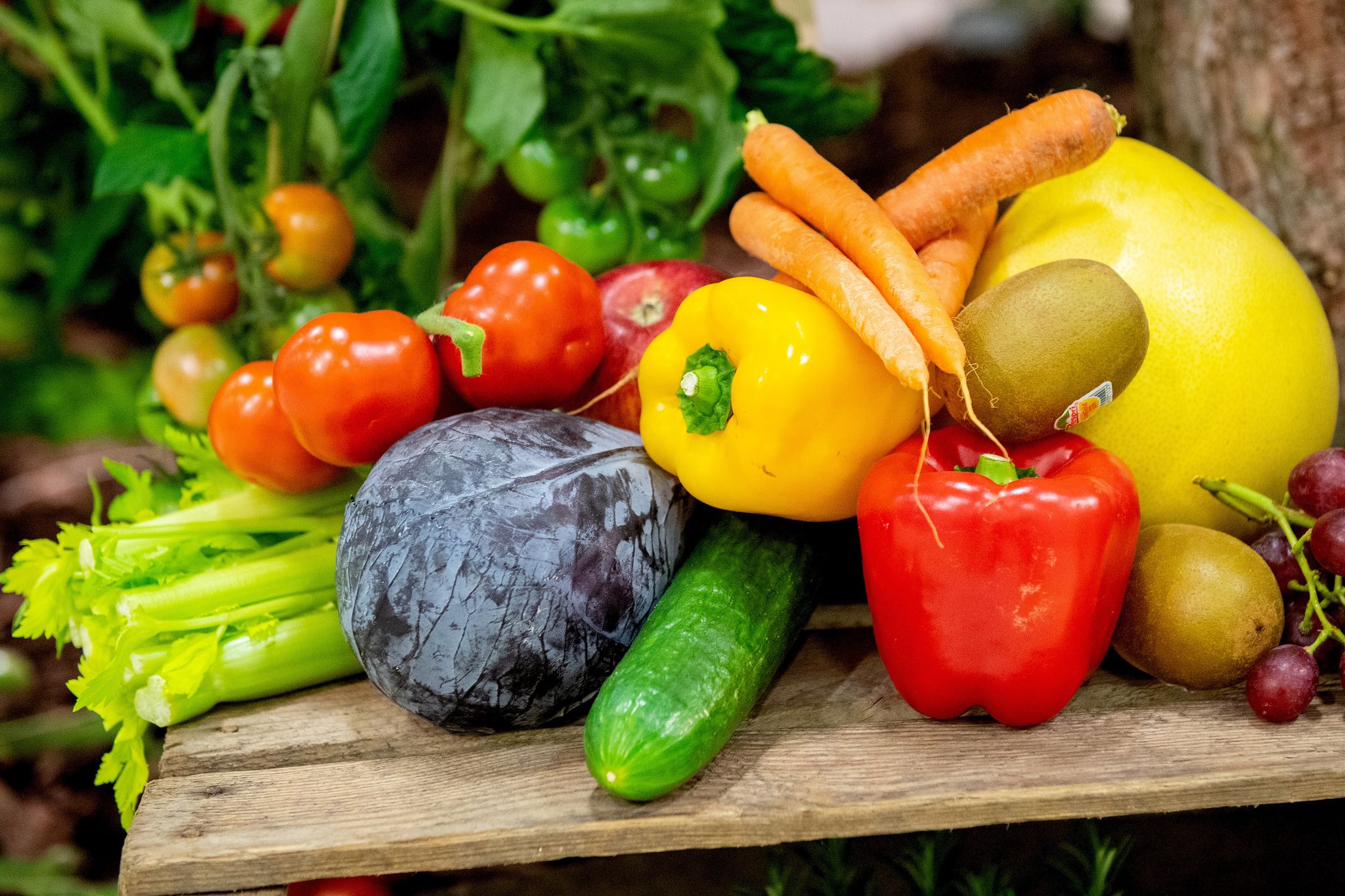 Veganer sollten auf eine carotinhaltige Ernährung achten, zum Beispiel mit Möhren, Tomaten, Spinat und Paprika.