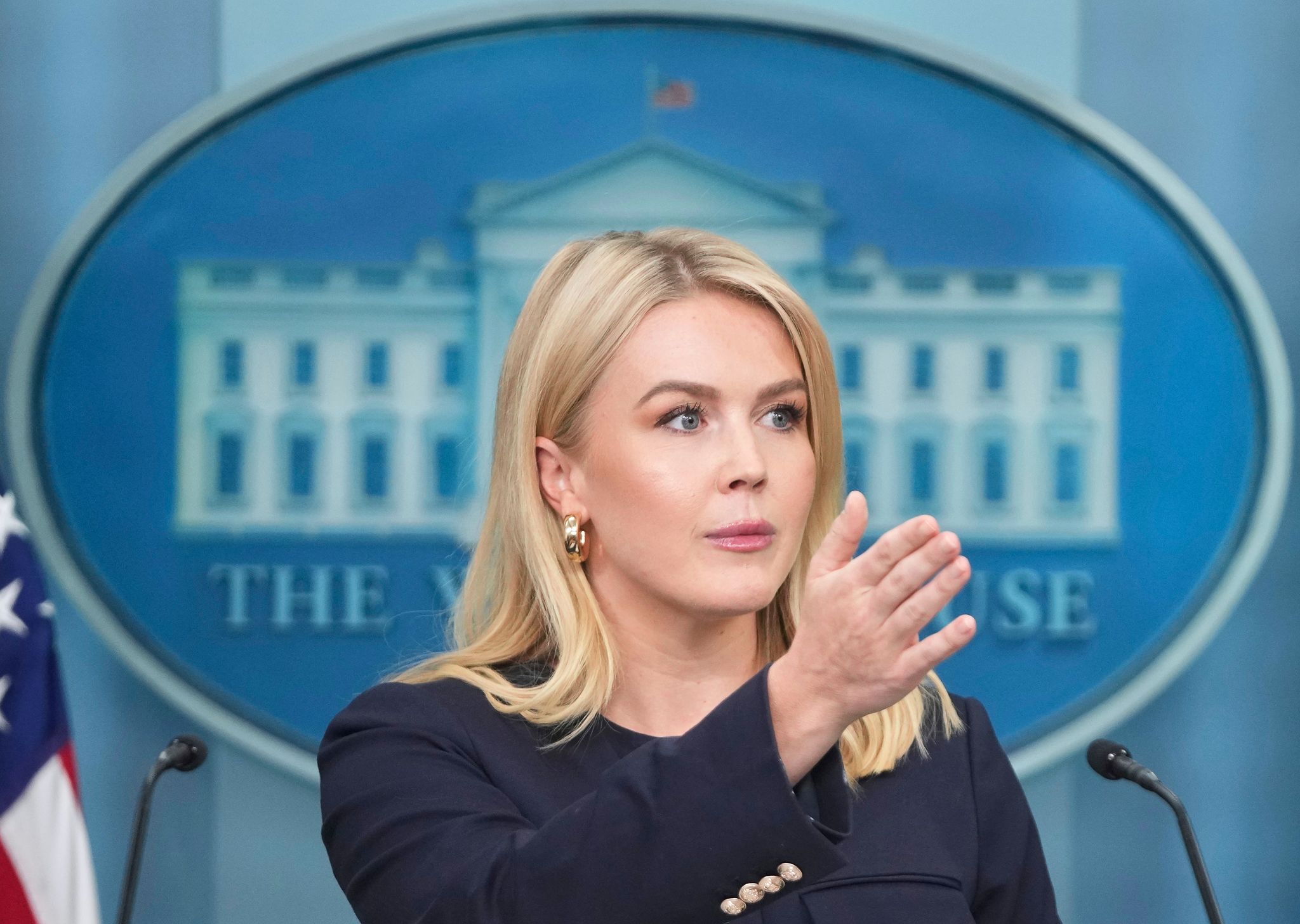 Trumps Sprecherin Karoline Leavitt hat Amazon kritisiert. (Archivbild)