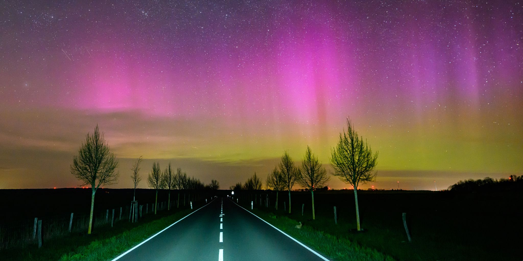 Seltenes Naturschauspiel: In der vergangenen Nacht waren Polarlichter über Teilen von Brandenburg zu sehen.