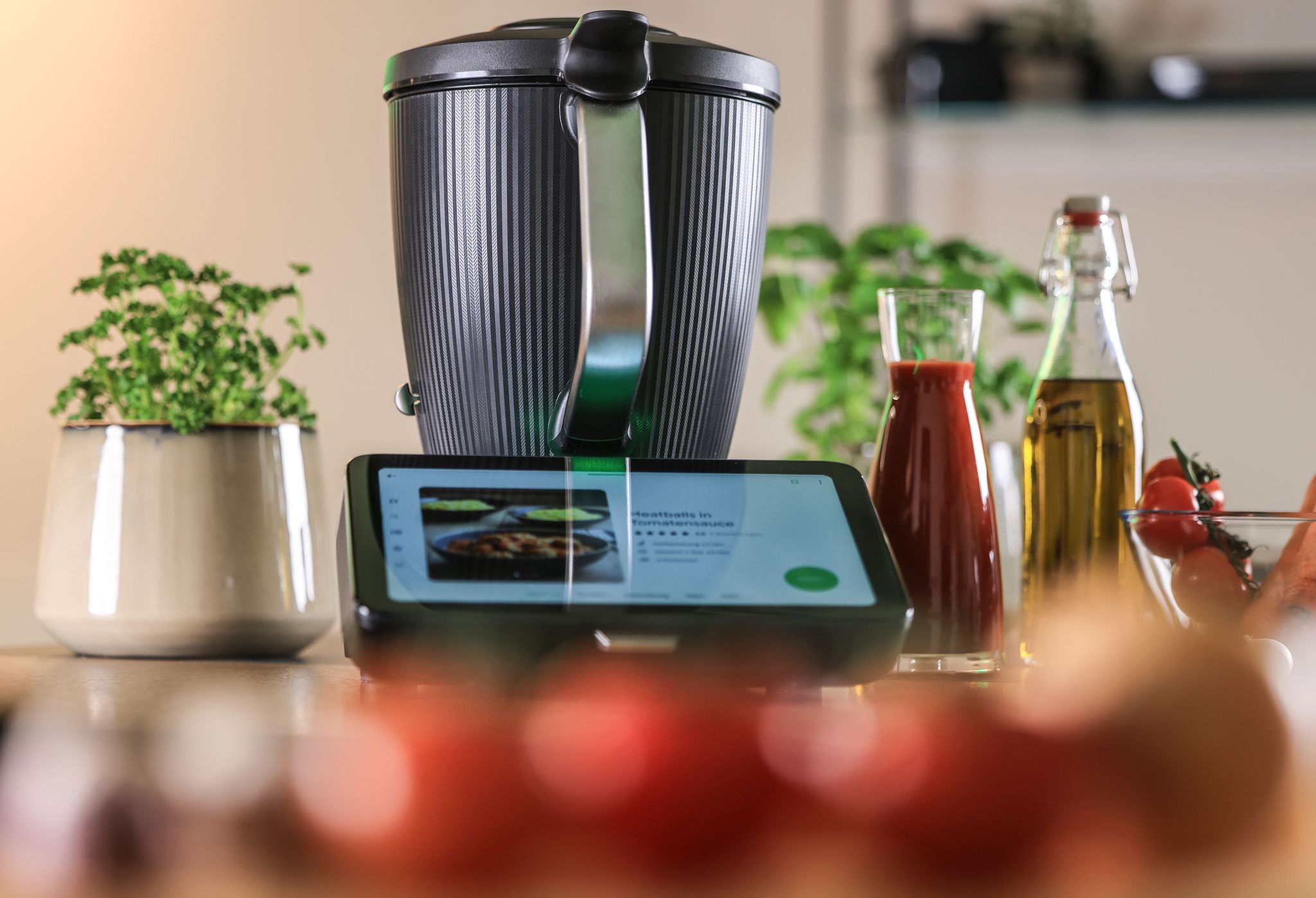 Ein Thermomix bei einer Präsentation - das Küchengerät des Herstellers Vorwerk wird im Direktvertrieb verkauft.