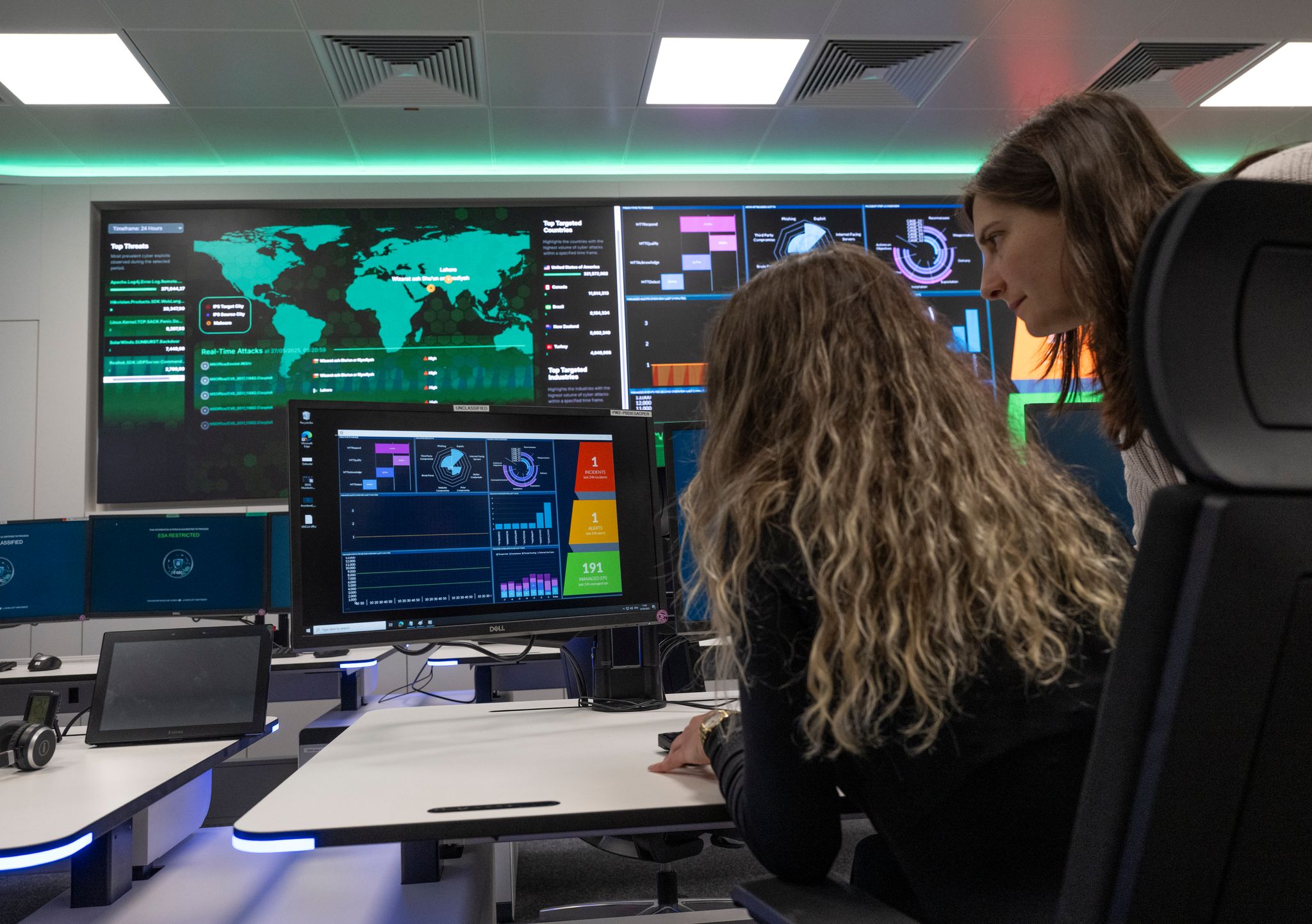 Im Cybersicherheitszentrum können mögliche Angriffe entdeckt werde.