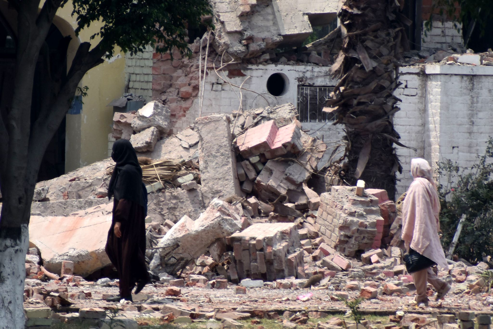 Zerstörungen nahe Lahore in Pakistan