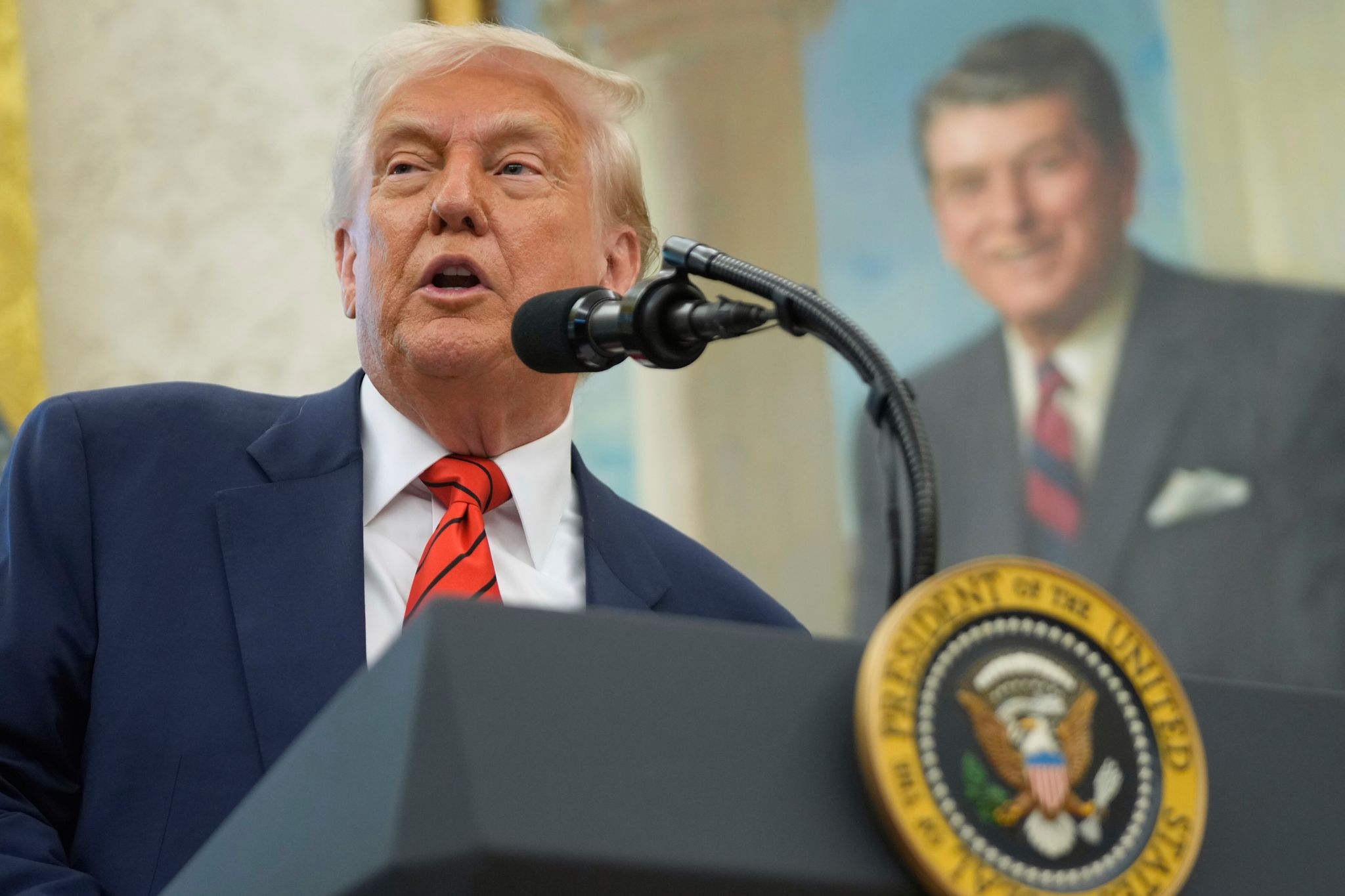 Das angekündigte Handelsabkommen wäre die erste Vereinbarung seit Trumps weitreichender Verhängung von Zöllen gegen viele US-amerikanische Handelspartner. (Archivbild)