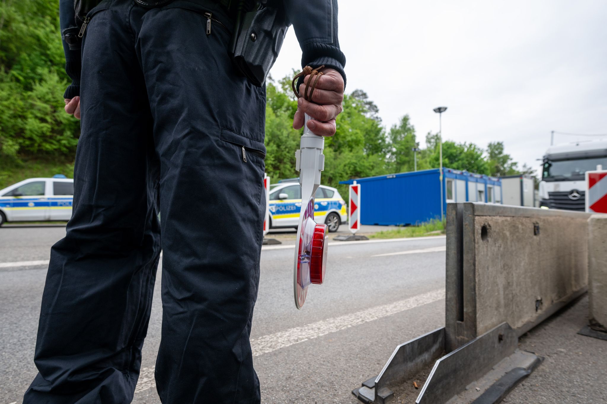 Stationäre Kontrollen gibt es an der Grenze zu Polen seit Oktober 2023.