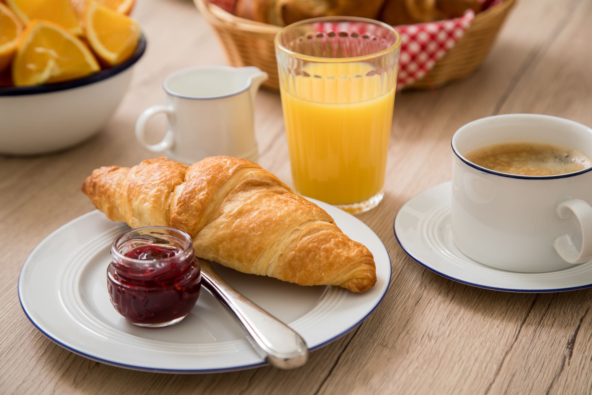 Ein typisches Plundergebäck sind Croissants.