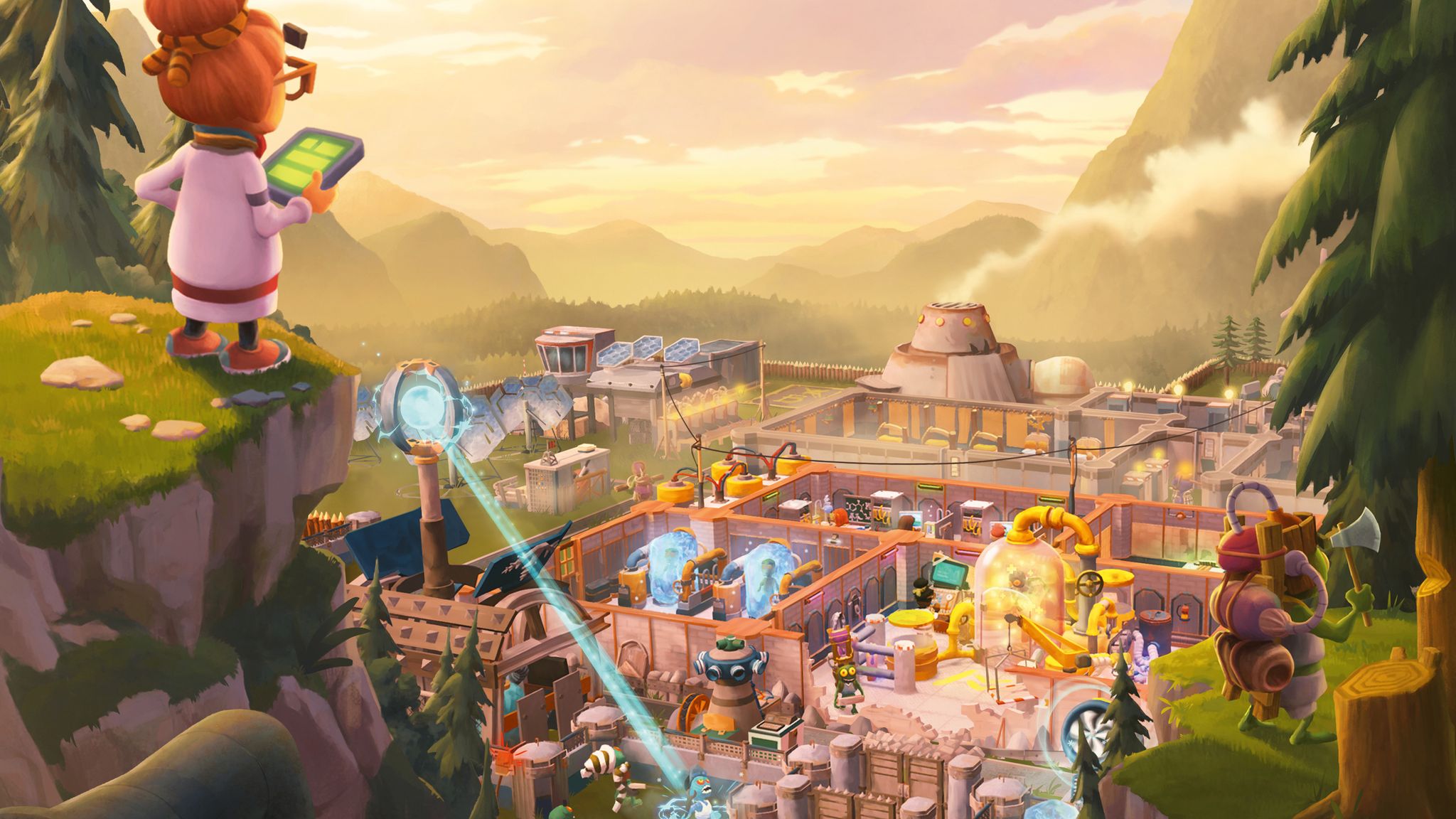 Wissenschaftler überwachen das Werk der Zombies in der Basis.