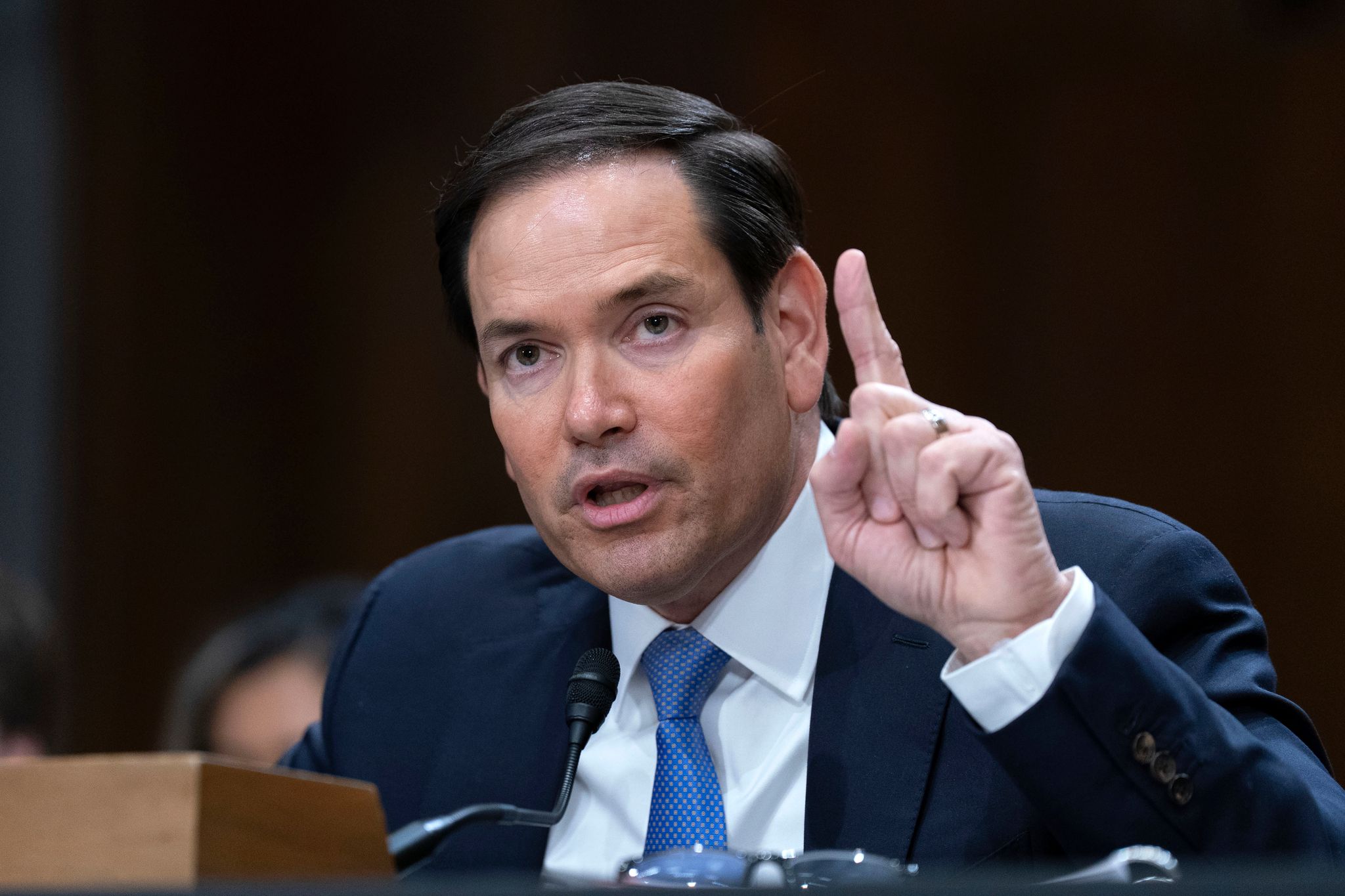 Warnt vor einem möglichen Zusammenbruch der syrischen Übergangsregierung - US-Außenminister Rubio.