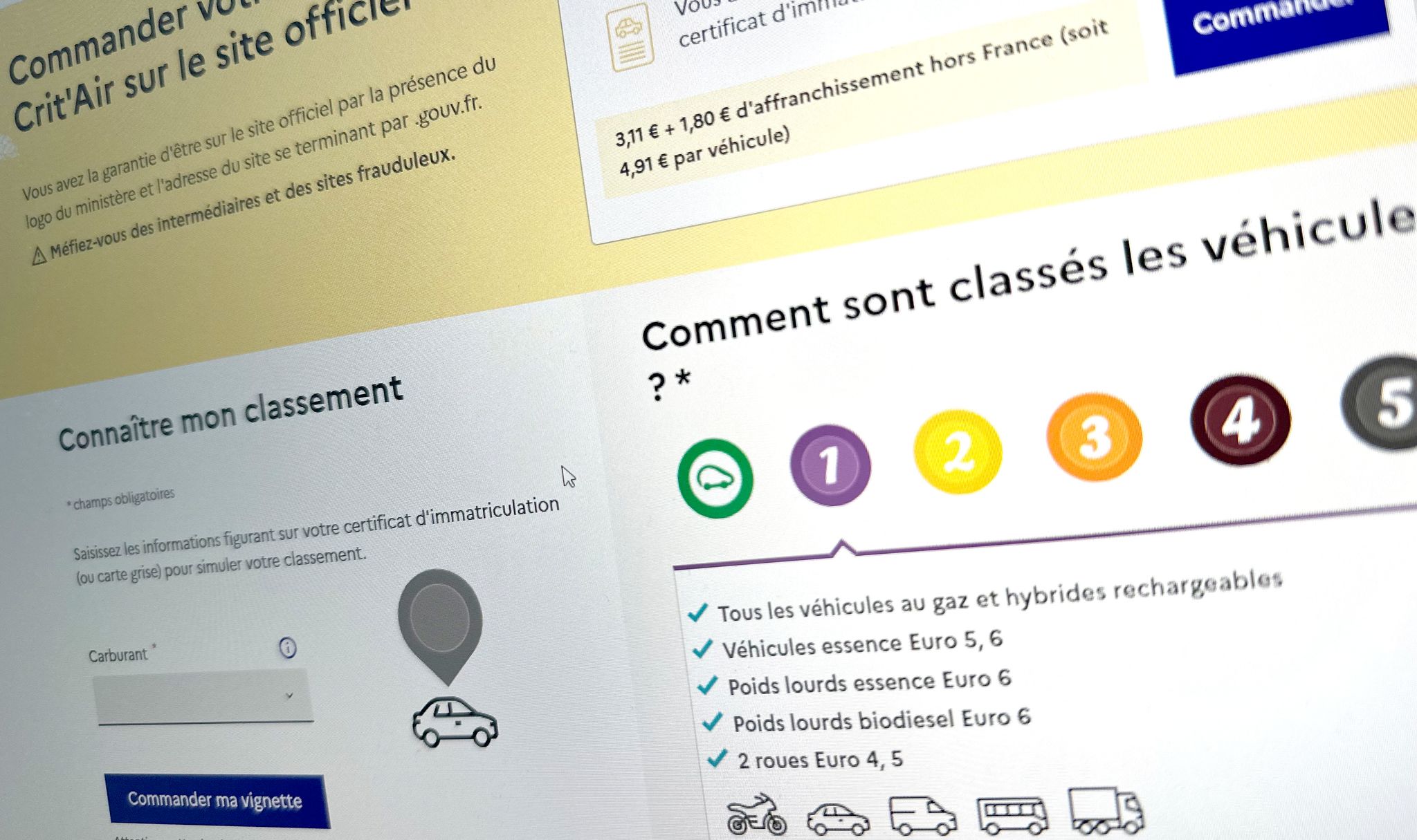 Plakette nötig? In Frankreich ist etwa die Crit’Air-Umweltplakette in mehreren Städten Pflicht.