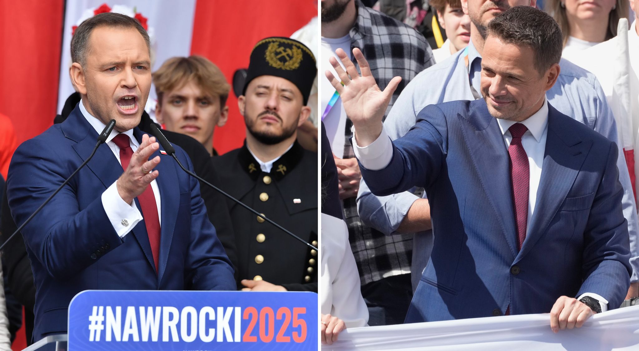 In der Stichwahl um das Präsidentenamt in Polen trifft der Rechtskonservative Karol Nawrocki (links) auf den Liberalen Rafal Trzaskowski. (Archivbild)