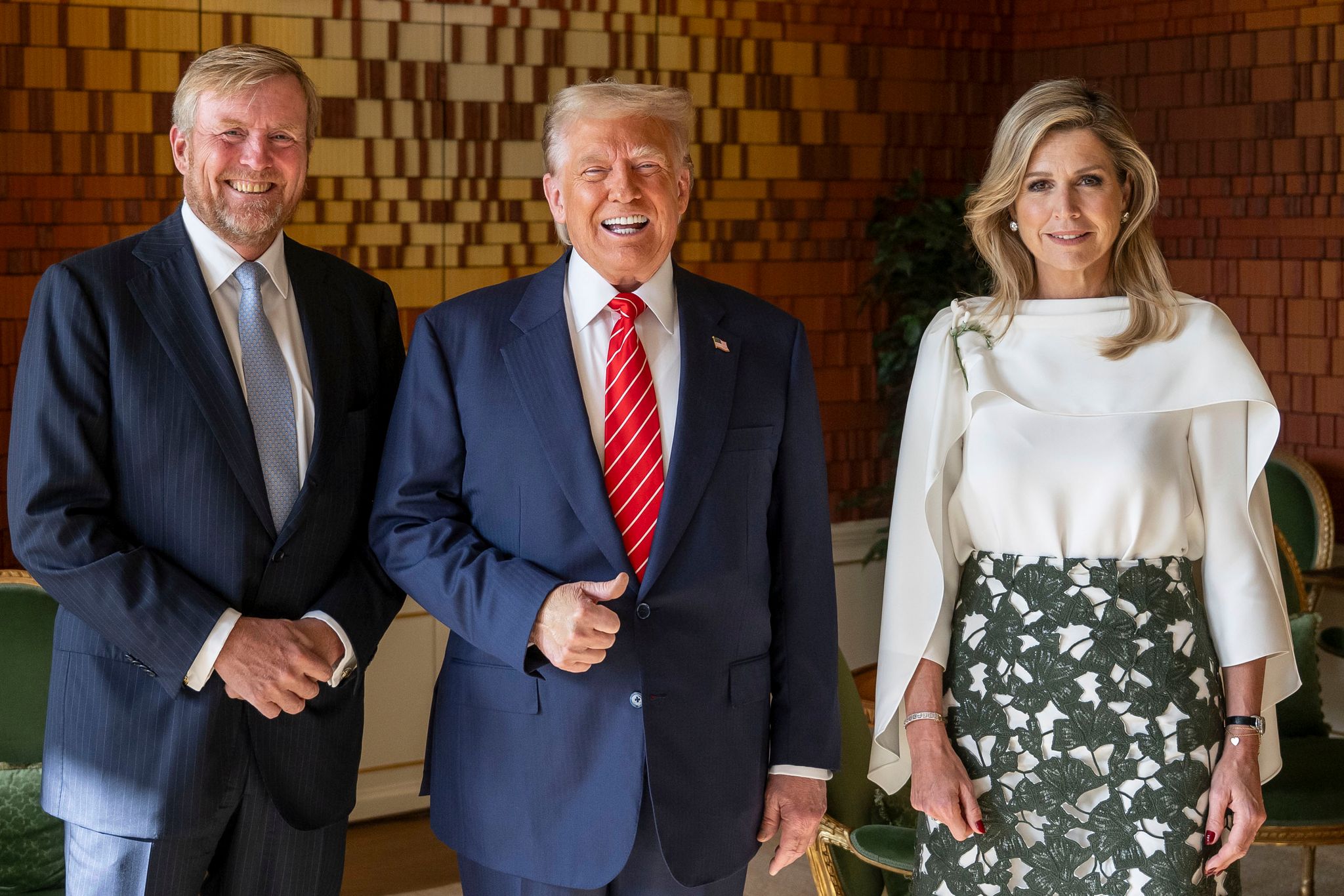 Nach dem gemeinsamen Dinner frühstückte Donald Trump auch mit dem Königspaar.