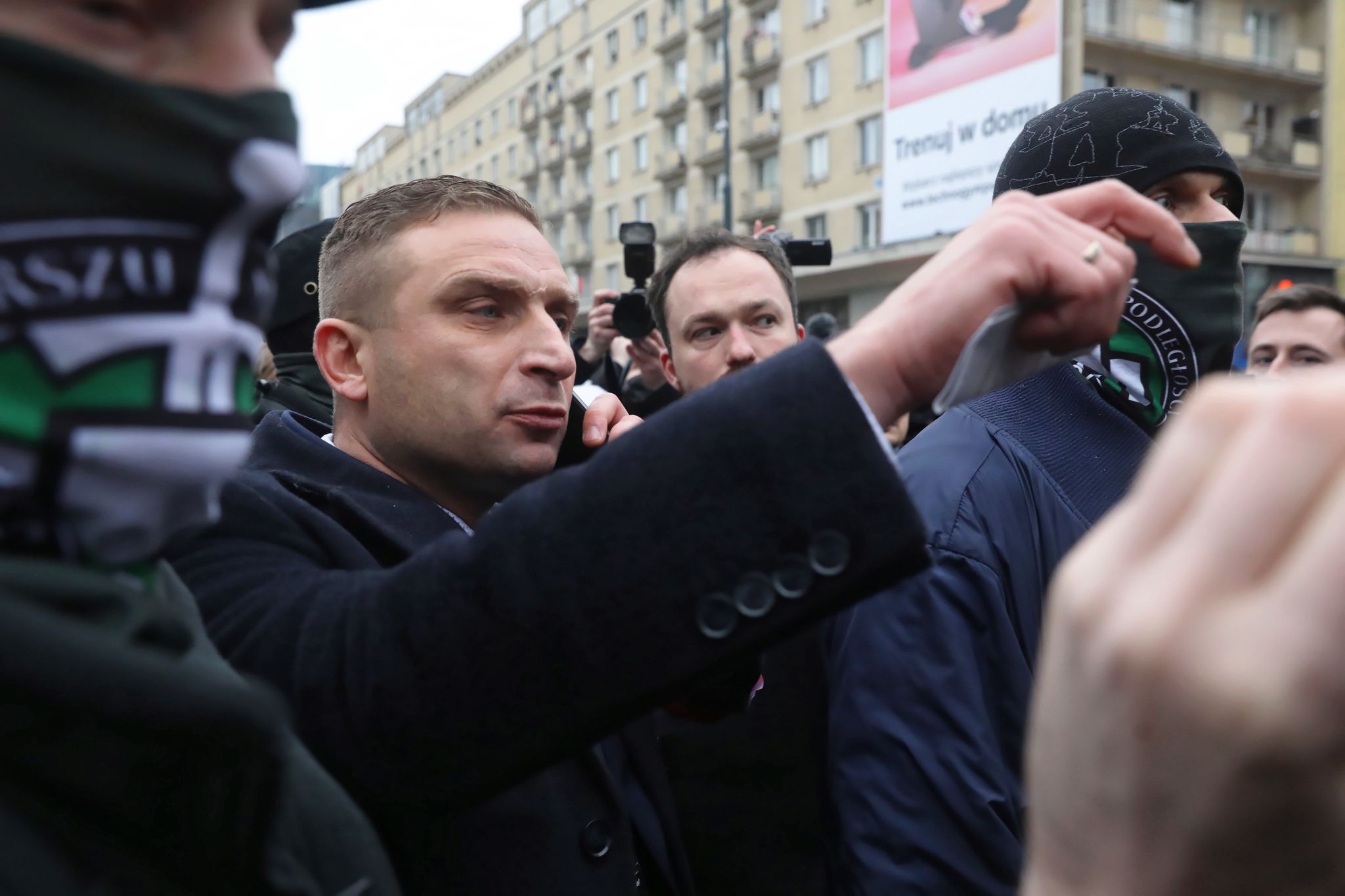 Gegen den polnischen Rechtsaktivisten Robert Bakiewicz gab es ein Urteil wegen Nötigung. (Archivbild)