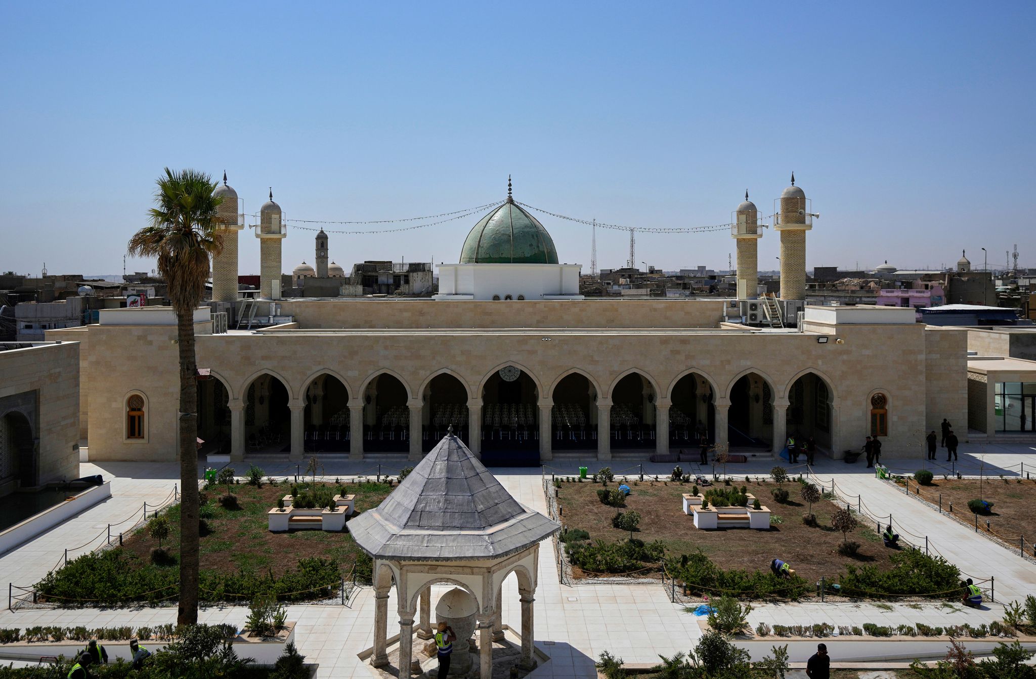 Die Al-Nuri-Moschee vor dem Besuch des irakischen Regierungschefs.