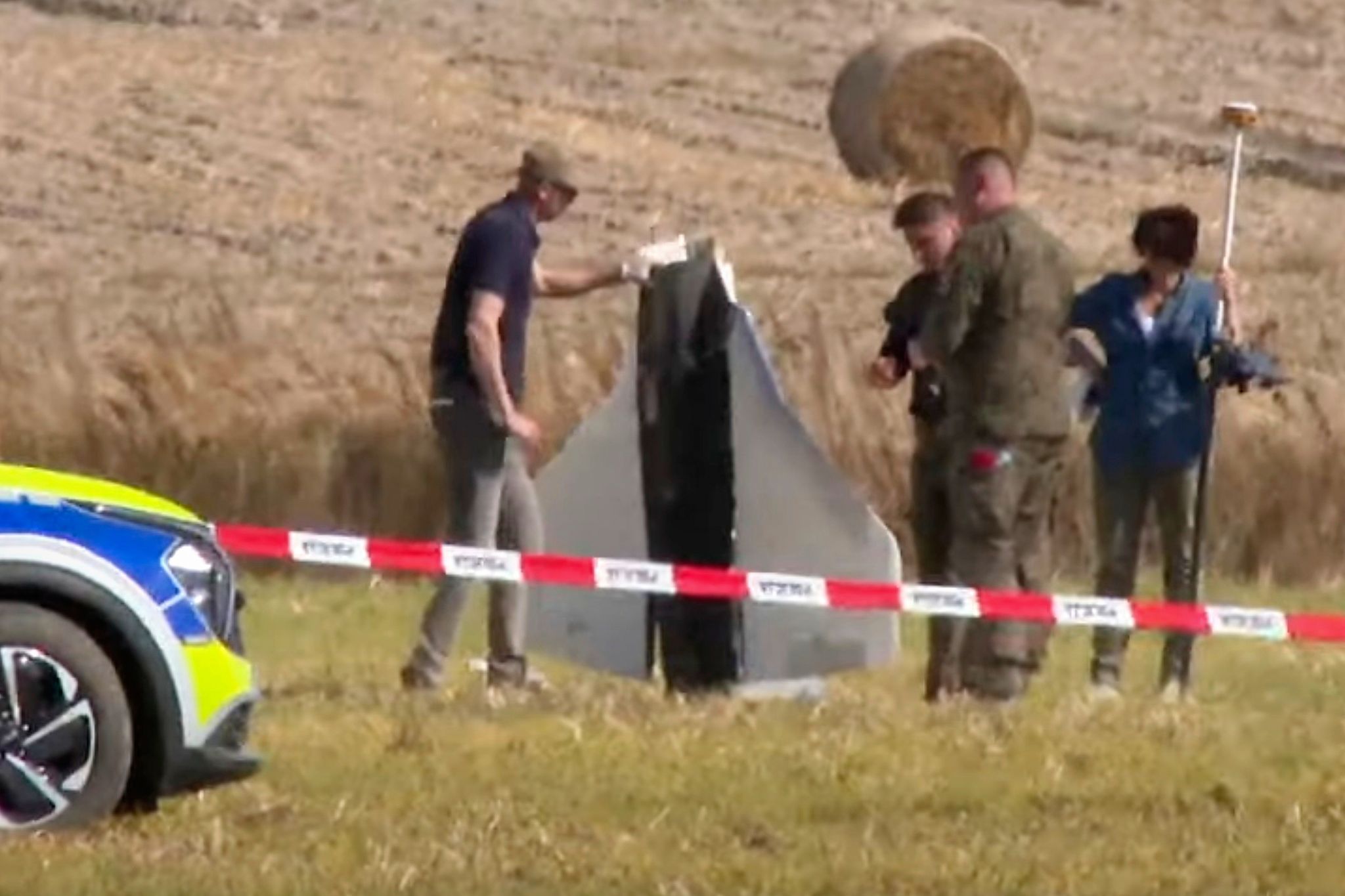 Bergung einer beschädigten Drohne in Polen. (Archivbild)