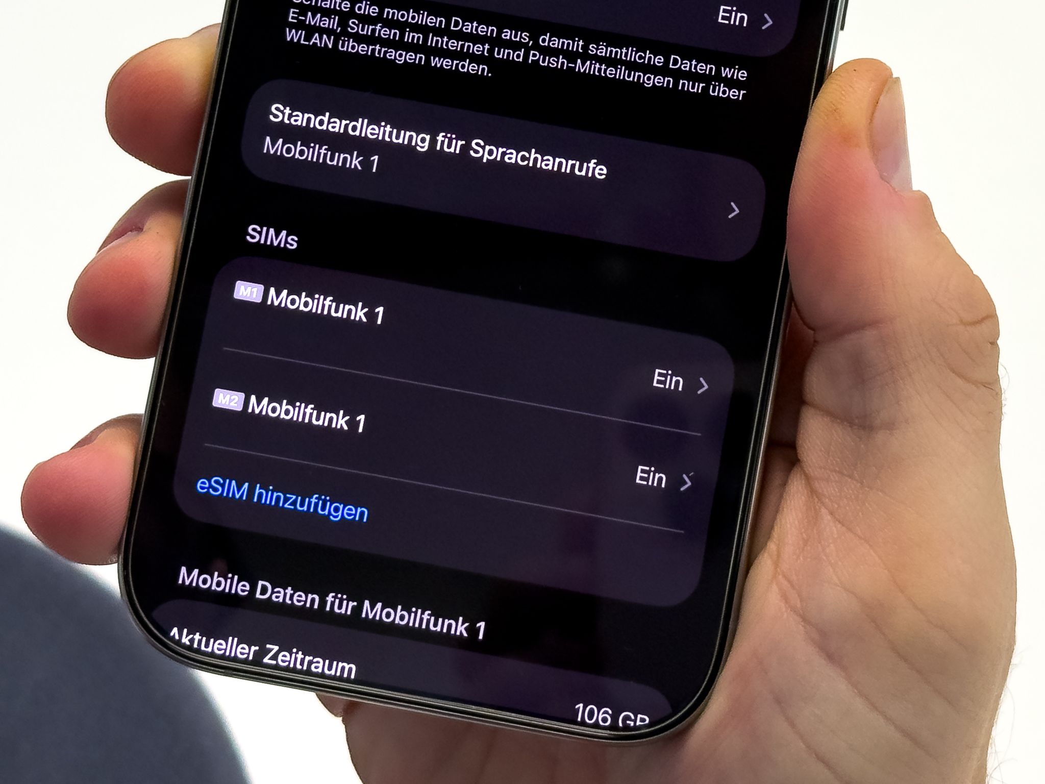 iMessage-Probleme? Ein doppelter eSIM-Eintrag könnte eine Ursache sein.