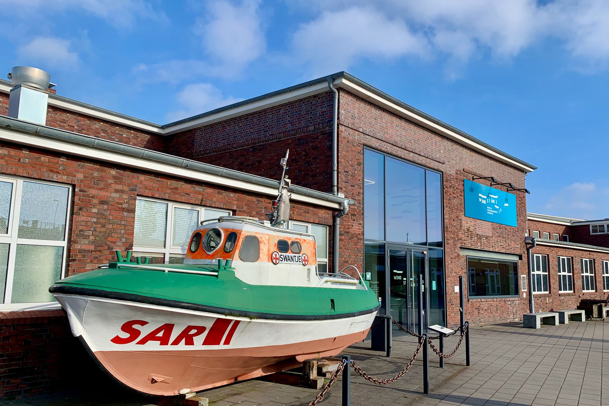 Eingang des Museums «Windstärke 10» in Cuxhaven.