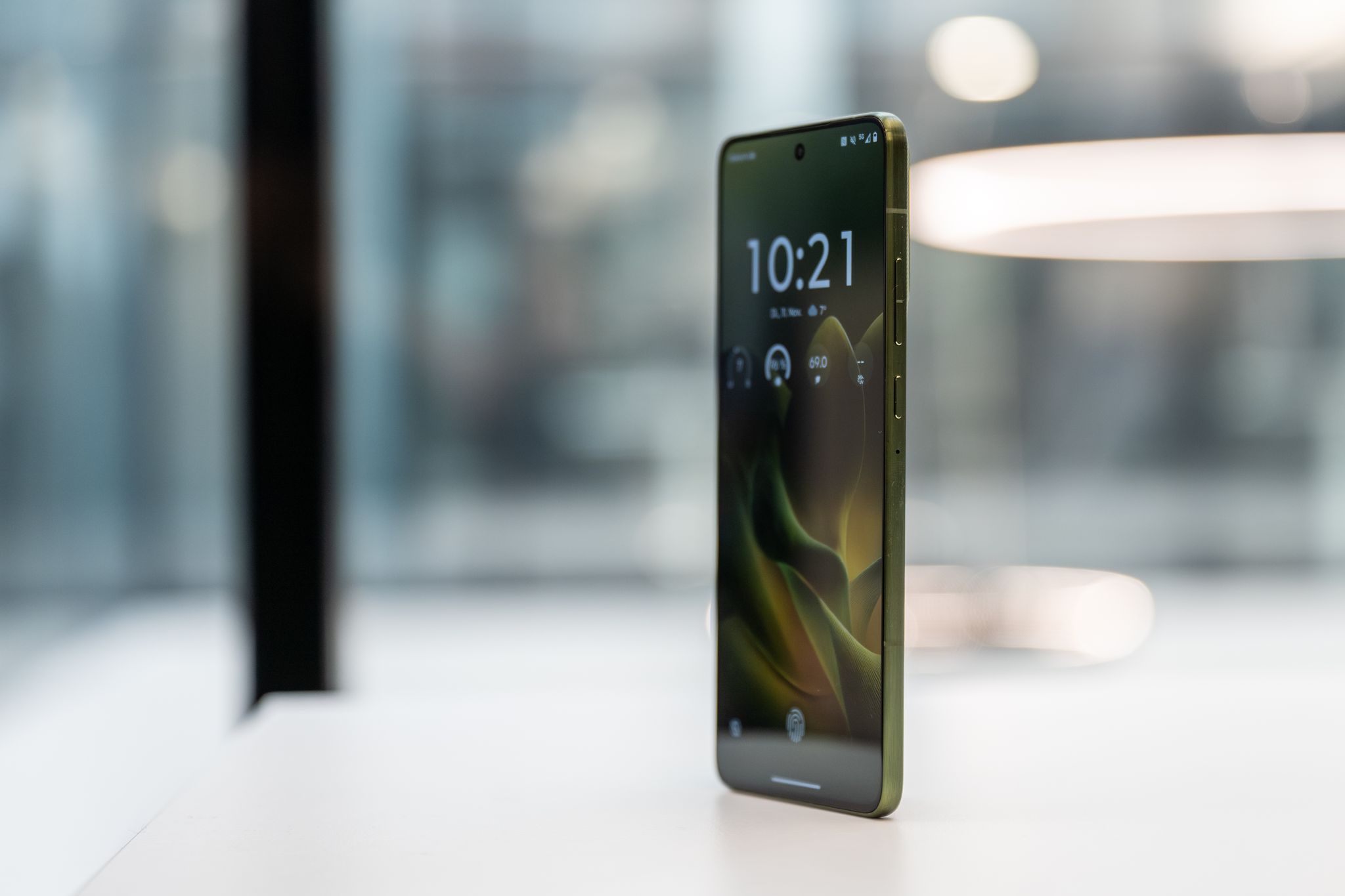 Setzt Akzente: Das 5,9 Millimeter flache Motorola Edge 70.