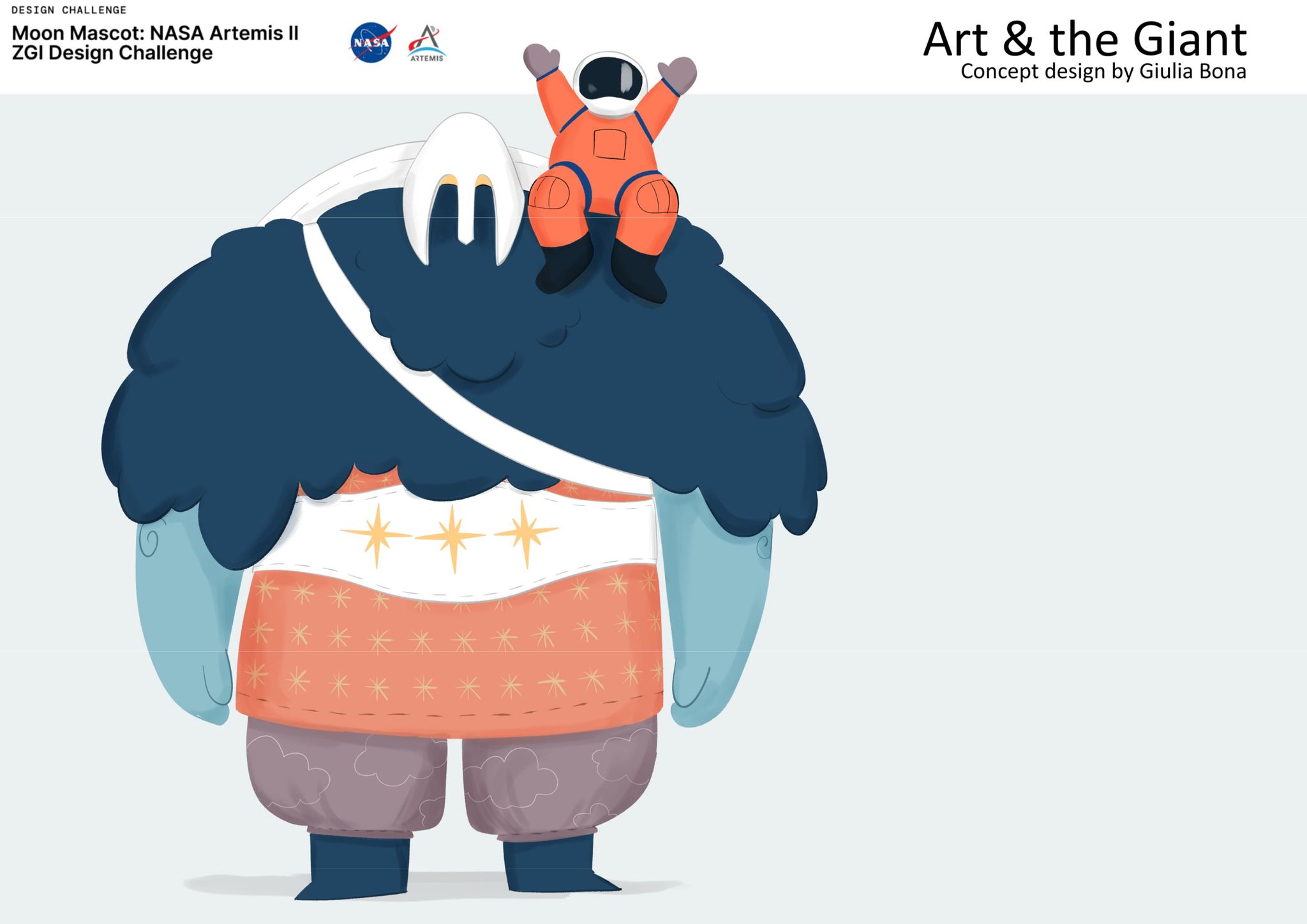So könnte das Maskottchen für die «Artemis 2»-Mission aussehen.