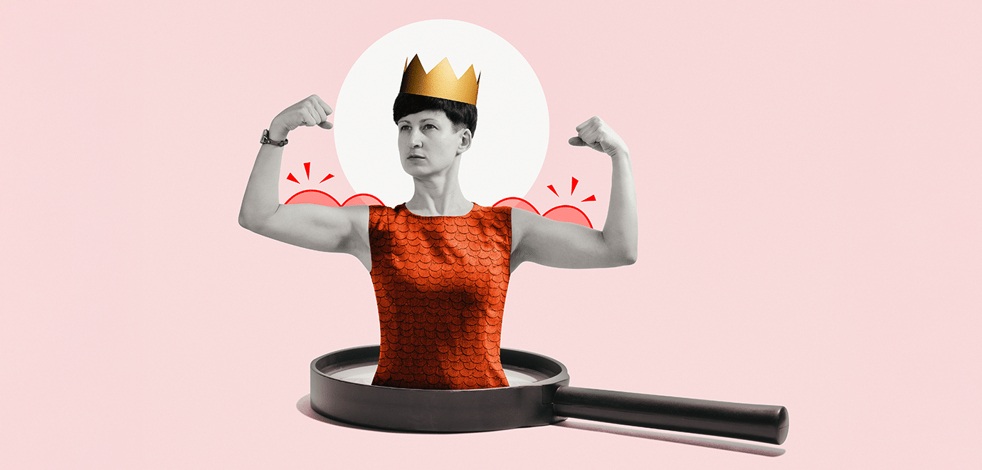 Foto: SvetaZi/iStock Frau mit Muckis Grafik