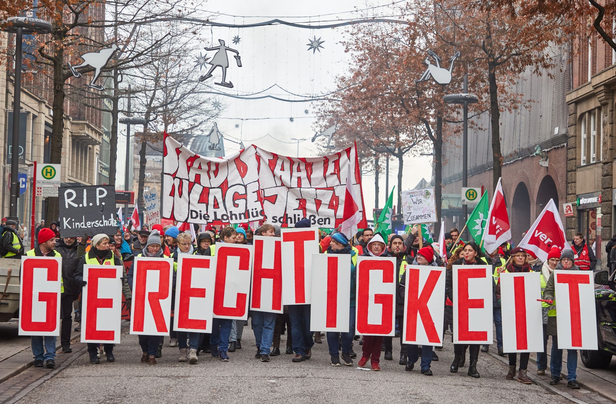 Demonstration in Hamburg.