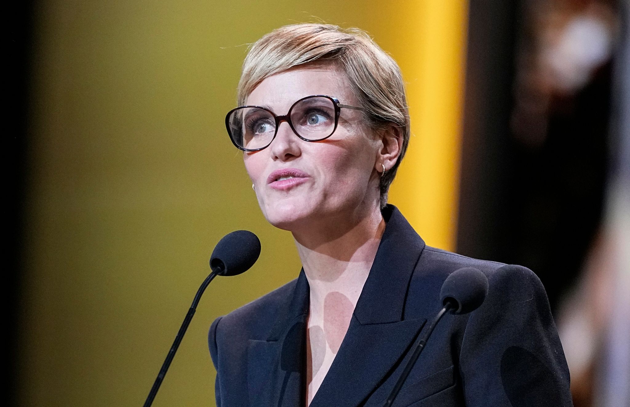 Die französische Schauspielerin Judith Godrèche bei der César-Filmpreisvergabe in Paris.