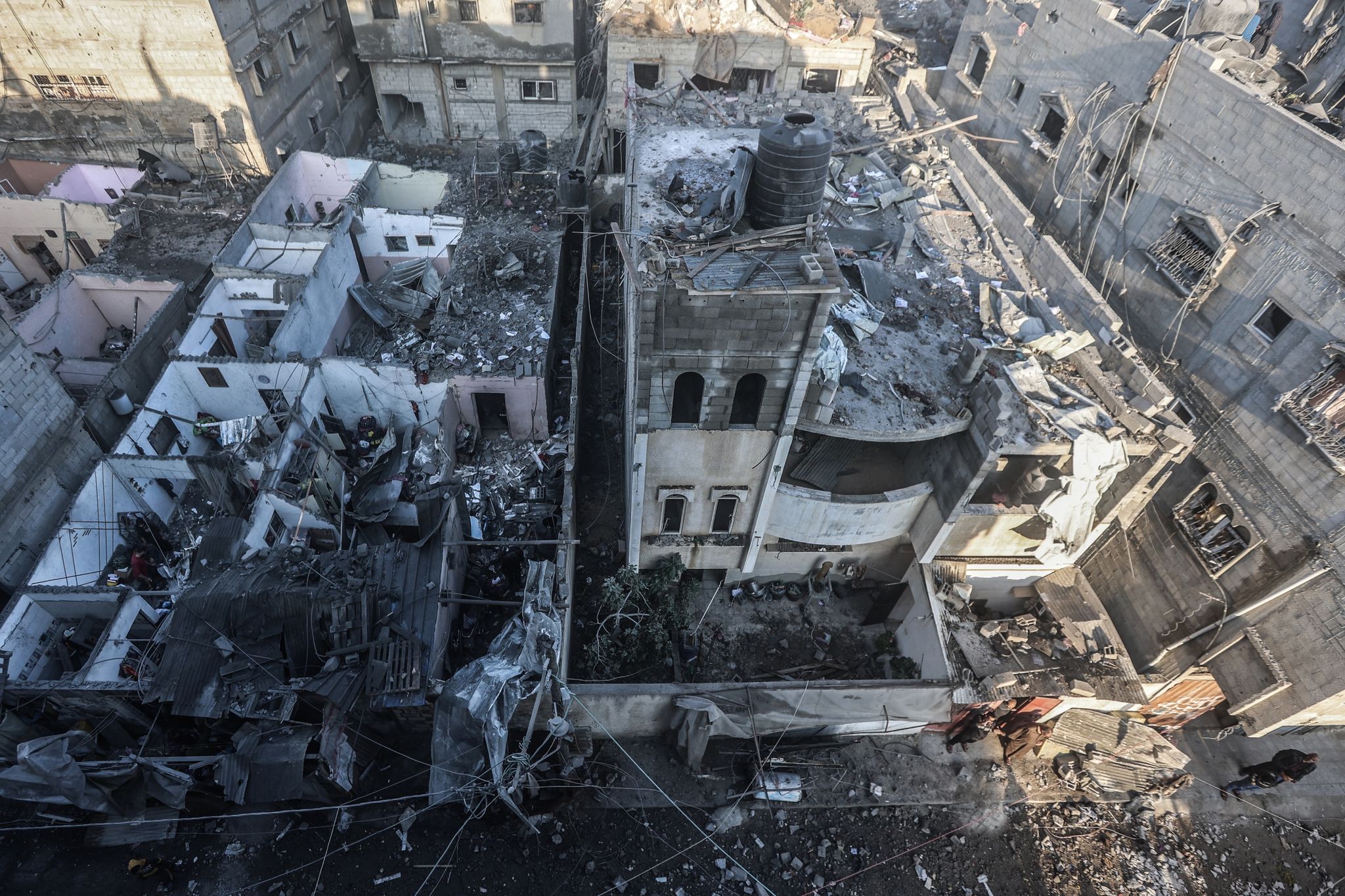 Zerstörte Gebäude in Chan Junis nach einem israelischen Luftangriff.